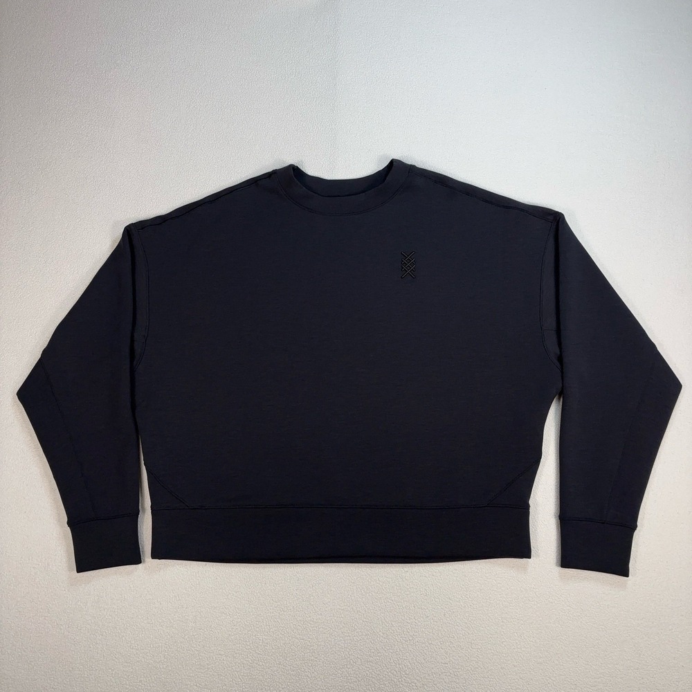 Rhone DreamGlow Crew Neck Pullover Women's XS Black Soft Stretch Sweatshirt